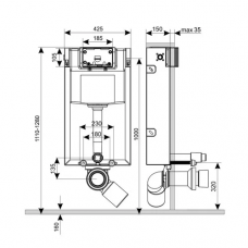 Інсталяція для унітаза Qtap Nest QT0133M425